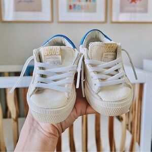 Golden Goose Kids Sneakers in Cream and Blue